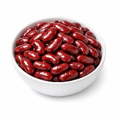 Beans kidney california red mature seeds cooked boiled with salt