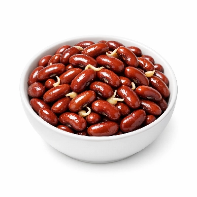 Beans kidney mature seeds sprouted cooked boiled drained without salt