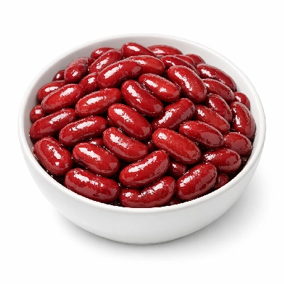 Beans kidney royal red mature seeds cooked boiled with salt