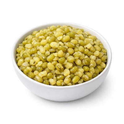 Mung beans boiled without salt