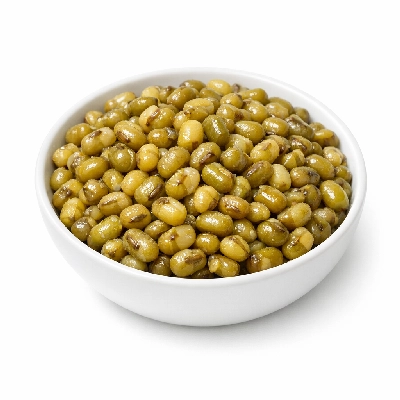 Mungo beans mature seeds cooked boiled with salt