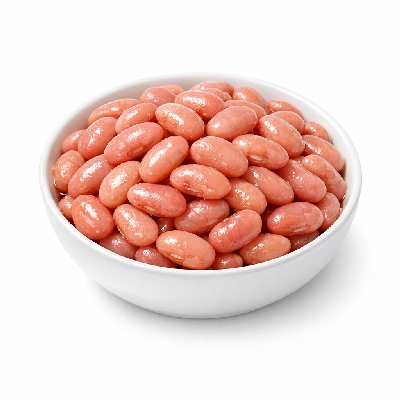 Beans pink mature seeds cooked boiled without salt