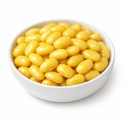 Beans yellow mature seeds cooked boiled without salt