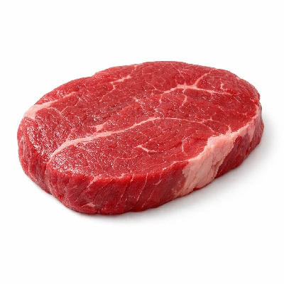 Beef australian grass-fed round bottom steak roast boneless separable lean and fat raw