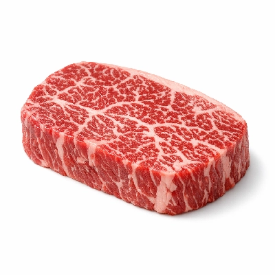Beef australian wagyu loin top steak roast boneless separable lean only aust. marble score 4 5 raw