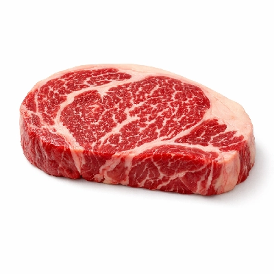 Beef australian wagyu rib small end steak roast boneless separable lean and fat aust. marble score 4 5 raw