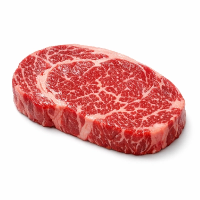 Beef australian wagyu rib small end steak roast boneless separable lean only aust. marble score 4 5 raw