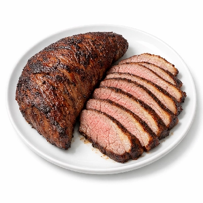 Beef bottom sirloin tri-tip roast separable lean and fat trimmed to 0" choice cooked roasted