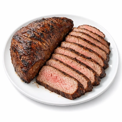 Beef bottom sirloin tri-tip separable lean only trimmed to 0" fat select cooked roasted