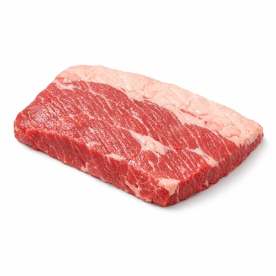 Beef brisket flat half boneless separable lean and fat trimmed to 0" select raw
