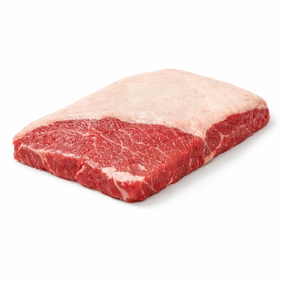 Beef brisket flat half separable lean and fat trimmed to 1/8" choice raw