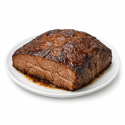 Beef brisket flat half separable lean only trimmed to 0" fat select cooked braised