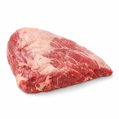 Beef brisket point half separable lean and fat trimmed to 1/4" all grades raw
