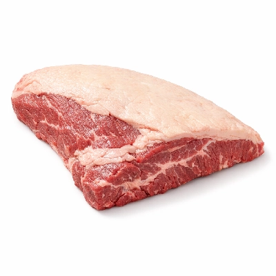 Beef brisket point half separable lean and fat trimmed to 1/8" all grades raw