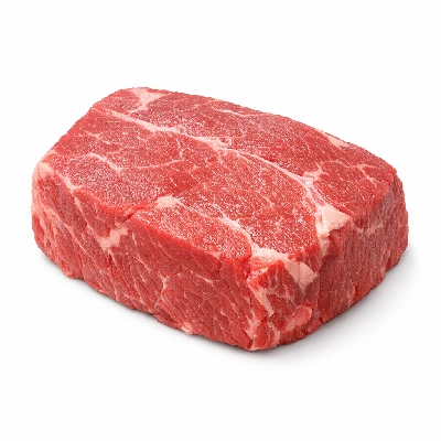 Beef chuck arm pot roast lean and fat trimmed to 1/8" fat raw