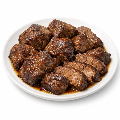 Beef chuck arm pot roast separable lean and fat trimmed to 0" all grades cooked braised