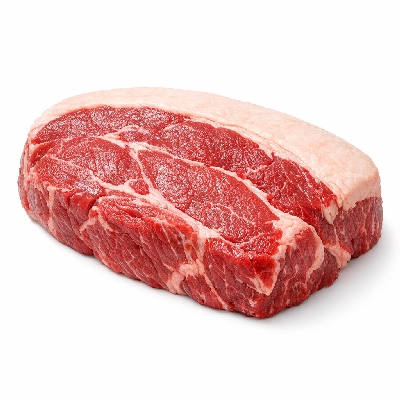 Beef chuck arm pot roast separable lean and fat trimmed to 1/2" prime raw