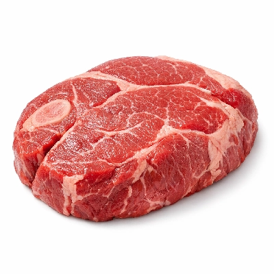 Beef chuck arm pot roast separable lean and fat trimmed to 1/8" select raw
