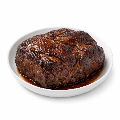 Beef chuck arm pot roast separable lean only trimmed to 0" fat select cooked braised