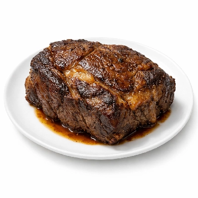 Beef chuck blade roast separable lean and fat trimmed to 0" select cooked braised top steak