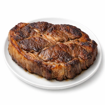 Beef chuck blade roast separable lean and fat trimmed to 1/2" prime cooked braised top steak