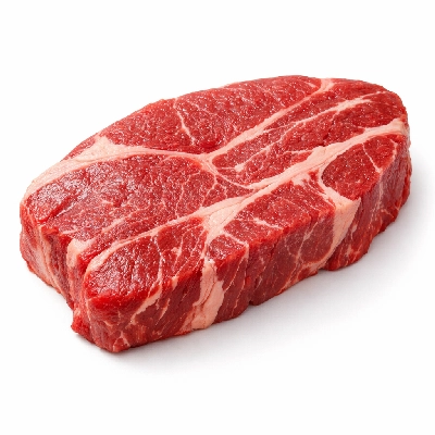 Beef chuck blade roast separable lean and fat trimmed to 1/4" choice raw top steak
