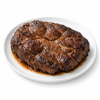 Beef chuck blade roast separable lean only trimmed to 0" fat select cooked braised top steak
