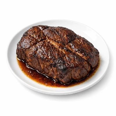 Beef chuck blade roast separable lean only trimmed to 1/2" fat prime cooked braised top steak
