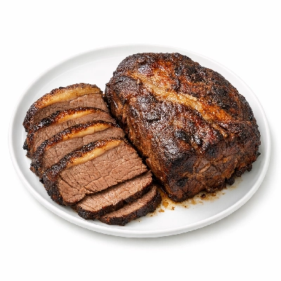Beef chuck clod roast separable lean and fat trimmed to 1/4" all grades cooked roasted