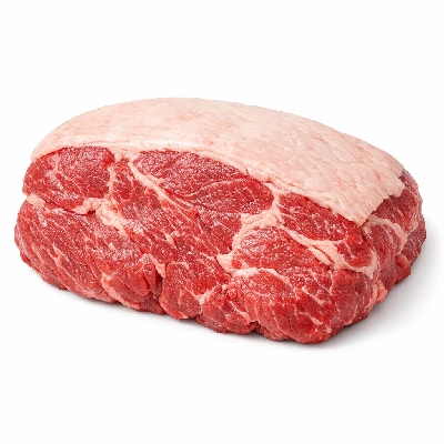 Beef chuck clod roast separable lean and fat trimmed to 1/4" all grades raw