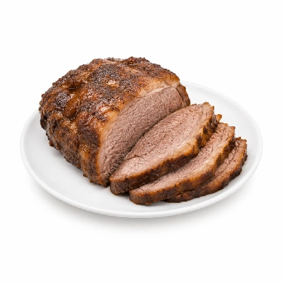 Beef Chuck Clod Roast, USDA Choice, Roasted, Separable Lean and Fat, Trimmed to 1/4"