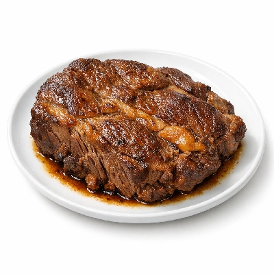 Beef chuck clod steak separable lean and fat trimmed to 1/4" usda select cooked braised