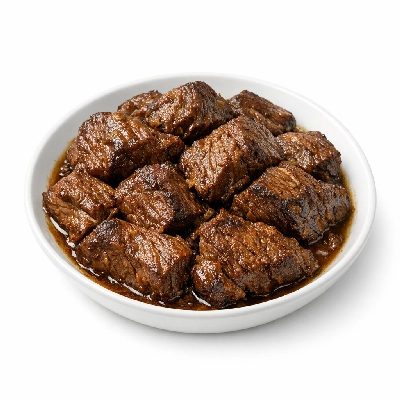 Beef chuck clod steak separable lean only trimmed to 0" fat all grades cooked braised