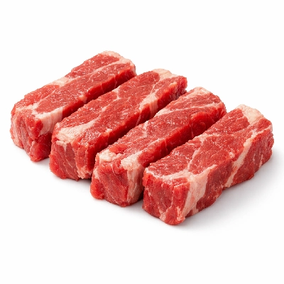 Beef chuck eye country-style ribs boneless separable lean and fat trimmed to 0" choice raw