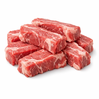 Beef chuck eye country-style ribs boneless separable lean and fat trimmed to 0" select raw
