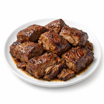 Beef chuck eye country-style ribs boneless separable lean only trimmed to 0" fat all grades cooked braised