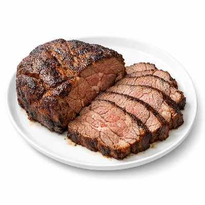 Beef chuck eye roast boneless america's separable lean and fat trimmed to 0" choice cooked roasted