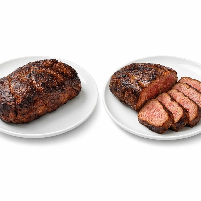 Beef chuck eye roast boneless america's separable lean only trimmed to 0" fat choice cooked roasted