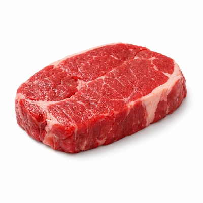 Beef chuck eye steak boneless separable lean and fat trimmed to 0" choice raw