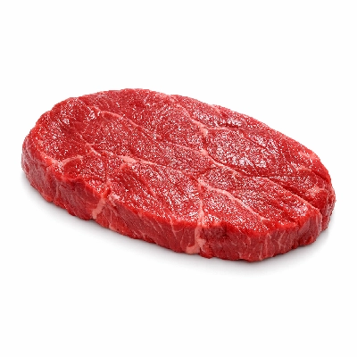 Beef chuck eye steak boneless separable lean only trimmed to 0" fat all grades raw