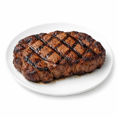 Beef chuck eye steak boneless separable lean only trimmed to 0" fat choice cooked grilled