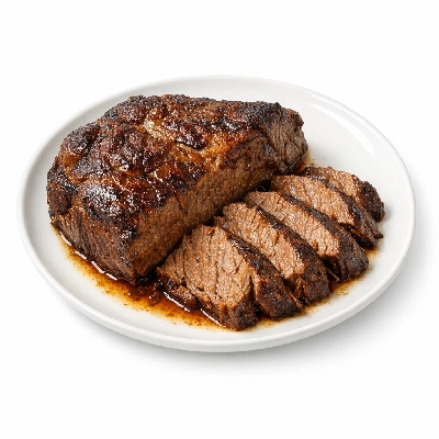 Beef chuck mock tender steak boneless separable lean and fat trimmed to 0" all grades cooked braised