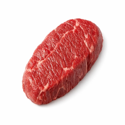 Beef chuck mock tender steak boneless separable lean and fat trimmed to 0" choice raw
