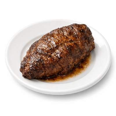 Beef chuck mock tender steak boneless separable lean and fat trimmed to 0" select cooked braised