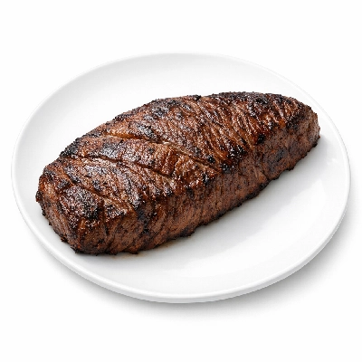 Beef chuck mock tender steak separable lean and fat trimmed to 0" all grades cooked broiled