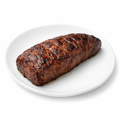 Beef chuck mock tender steak separable lean only trimmed to 0" fat usda choice cooked broiled