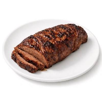Beef chuck mock tender steak separable lean only trimmed to 0" fat usda select cooked broiled