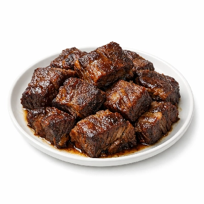 Beef chuck short ribs boneless separable lean and fat trimmed to 0" choice cooked braised