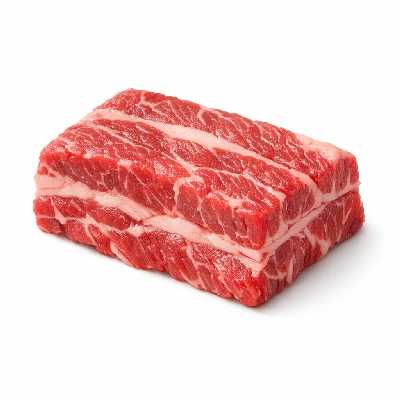 Beef chuck short ribs boneless separable lean and fat trimmed to 0" choice raw