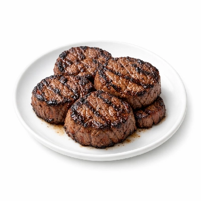 Beef chuck shoulder clod tender medallion separable lean only trimmed to 0" fat select cooked grilled medallions teres major